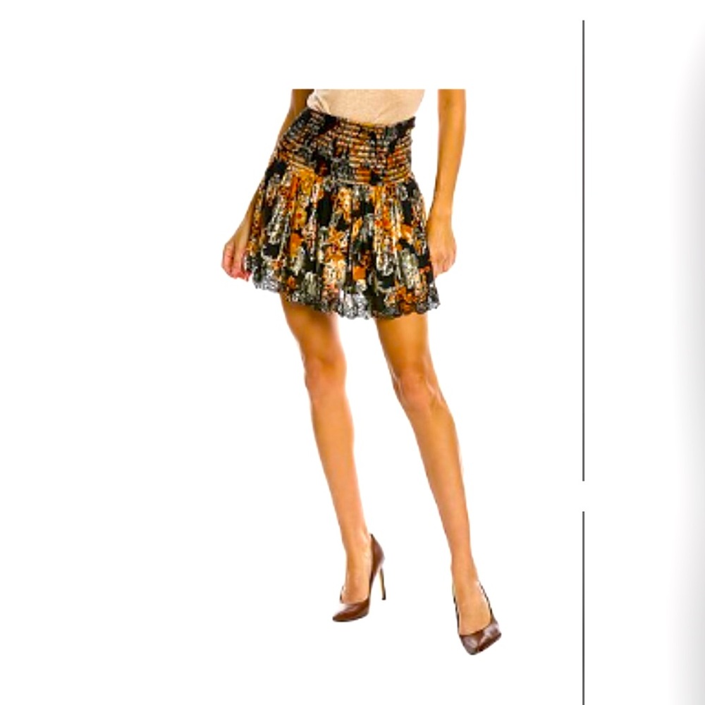 Hemant and Nandita smocked mini skirt Small